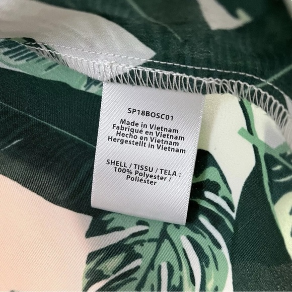 Rachel Zoe Tropical Palm Leaf Green Duster Kimono Long Swim Cover Up Size OS - Picture 7 of 8